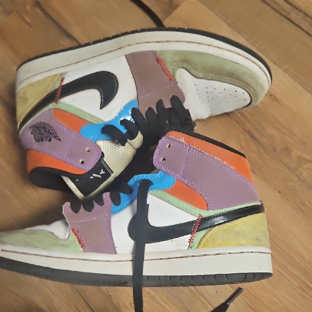 Colorful Kids High-Top Sneakers